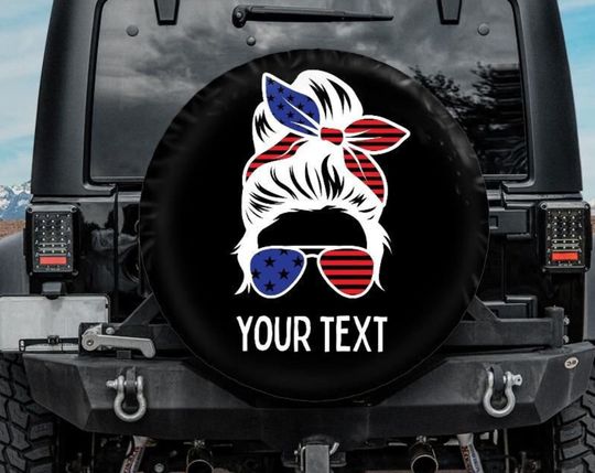 Discover Messy Bun Spare Tire Cover