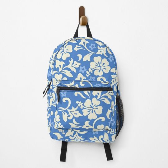 Discover Kapalua Pareau Hawaiian Hibiscus - Periwinkle Backpack