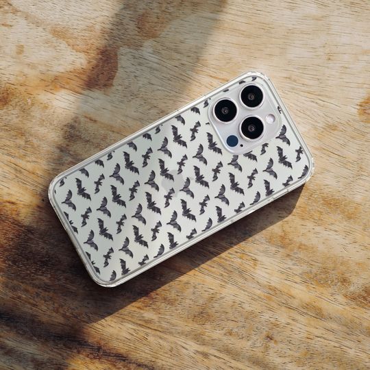 Discover Spooky Bats Clear iPhone Case