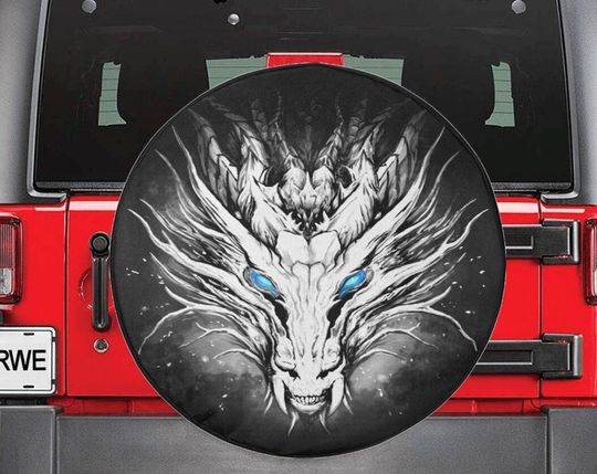 Discover Dragon Spare Tire Cover, Fantasy Jeep Rear Mounted Tire Cover