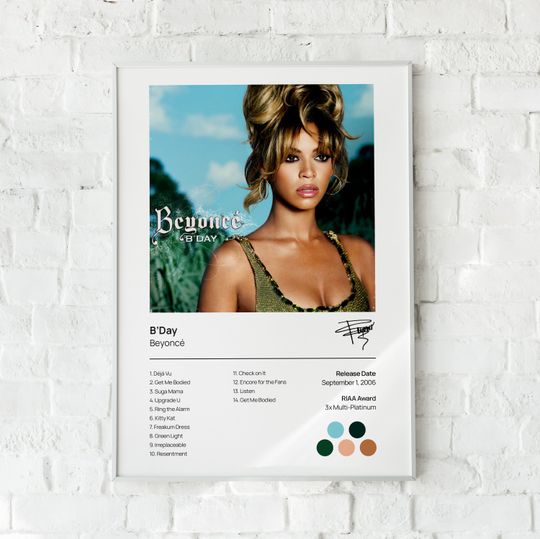Discover Beyonc - B'Day - Album Premium Matte Vertical Posters