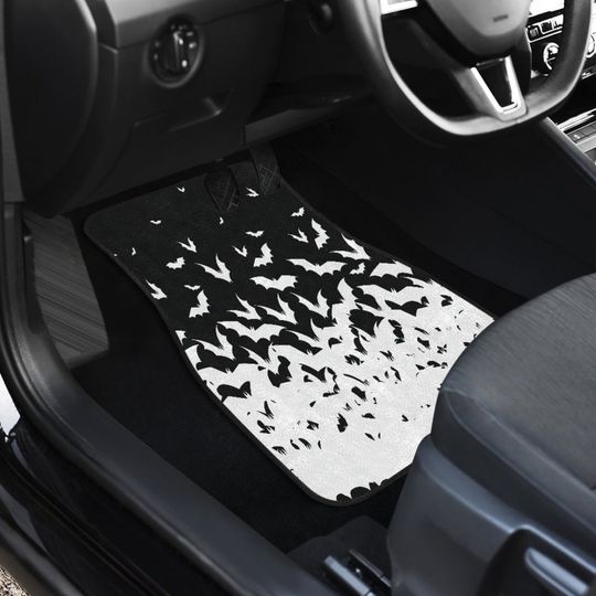 Discover Swarming Bats Gothic Style Car Floor Mats