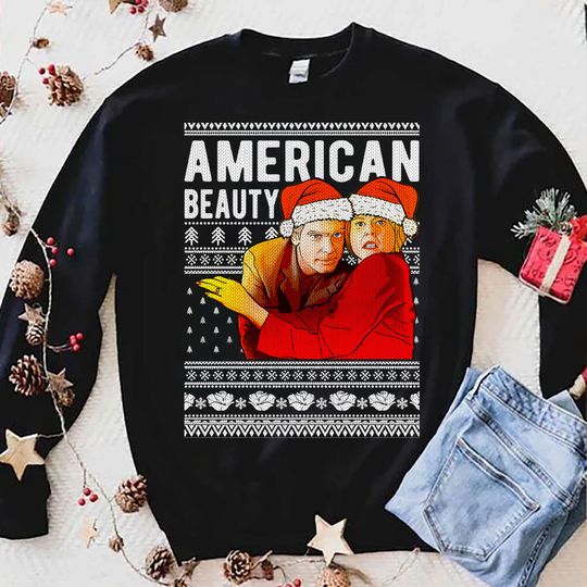 Discover American Beauty Funny Forest Green Ugly Christmas Sweatshirt