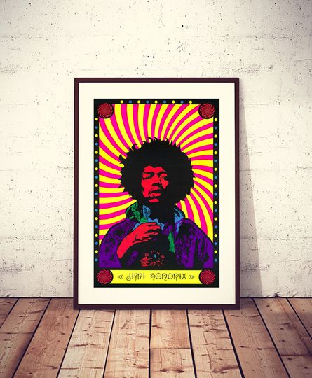 Discover Jimi Hendrix, 60s original poster