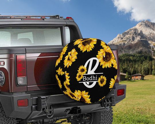 Discover Custom sunflower Spare Tire Cover