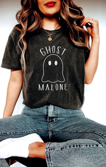 Discover Ghost Malone T-Shirt, Halloween Shirt, Cute And Scary Shirt