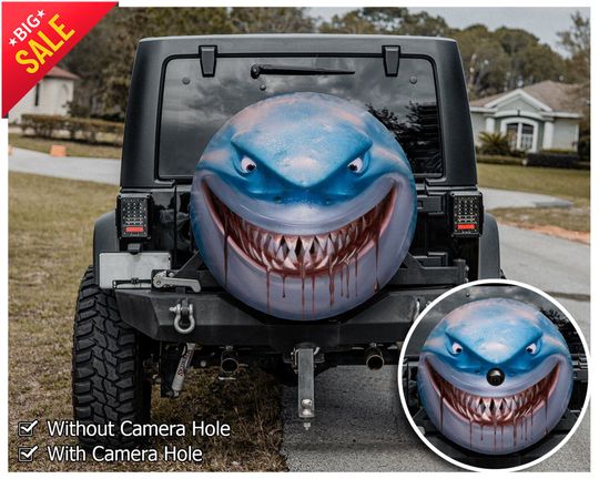 Discover Shark, Hippie Shark, Shark Spare Tire Cover, Funny gifts, Halloween gifts