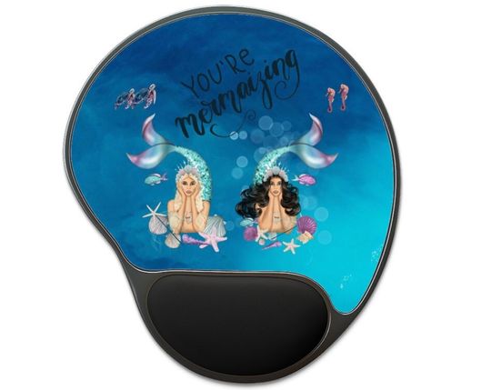 Discover You're Mermaizing Wrist Rest Mouse Pad
