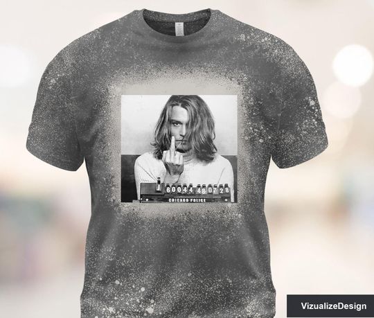 Discover Johnny Depp Blow Mugshot Bleached 3D T shirt