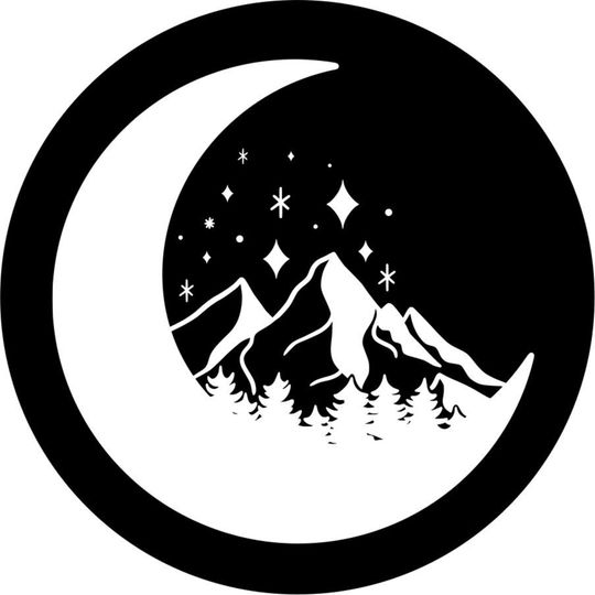 Discover Mountains Inside the Moon Spare Tire Cover