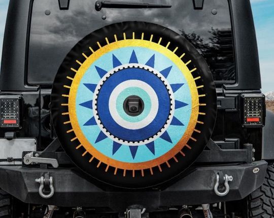 Discover Spare Tire Cover, Evil Eye  Tire Cover, Boho Car Accessories