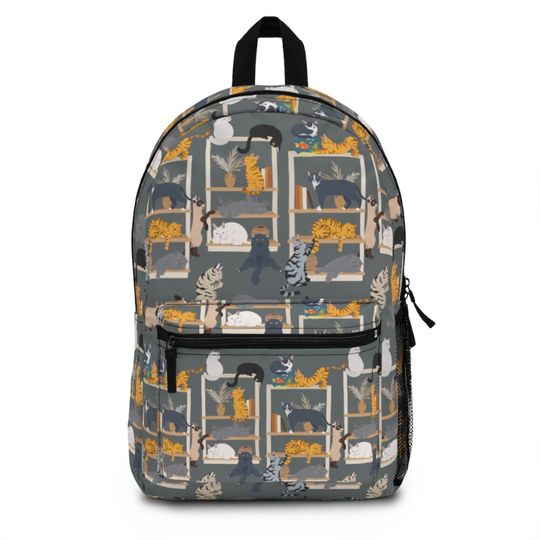 Discover All the Cats Backpack, Cat Lover's School Bag