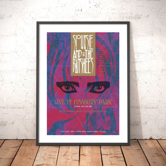 Discover Siouxsie & The Banshees - Live in Finsbury Park - Art Print - Music Poster