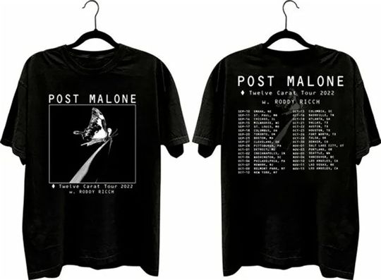 Discover Post Malone Twelve Carat Tour Double sided tshirt