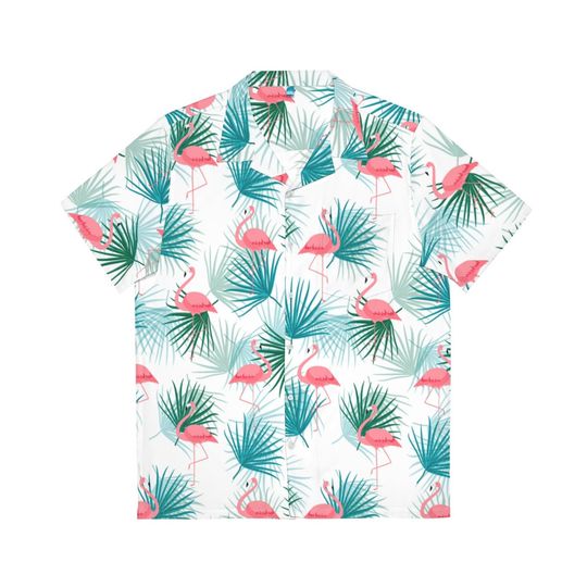 Discover Flamingo Hawaiian Shirt, Tropical Men's Hawaiian Shirt