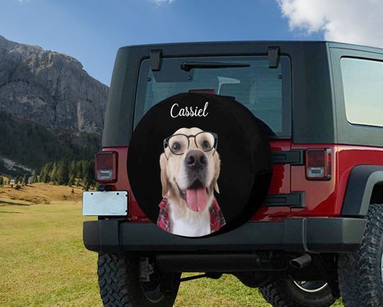 Discover Custom Dog Face Donuts Spare Tire Cover
