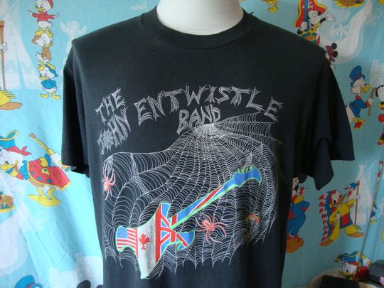 Discover Vintage 80's John Entwistle of the who 88 world tour Band Tee 1988 Concert T Shirt