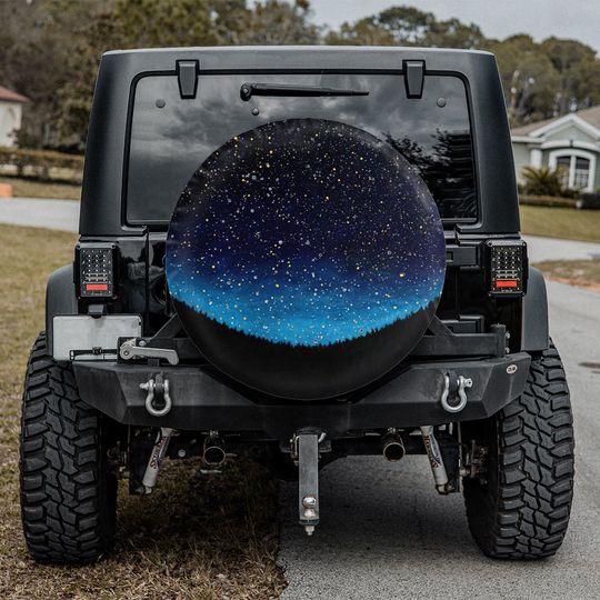 Discover Star Night Light Spare Tire Cover - Camper Accessory