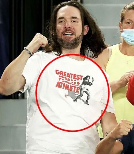 Discover Serena Williams Husband Shirt, Alexis Ohanian Wears "Greatest Athlete" Shirt