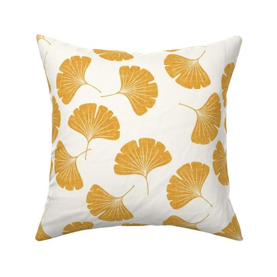 Discover Autumn Ginkgo Throw Pillow