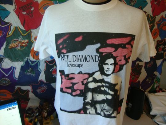 Discover Vintage 80's NEIL DIAMOND Lovescape Concert Tour T shirt