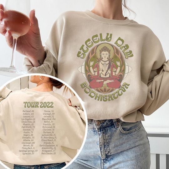 Discover Vintage Steely Dan Bodhisattva 2022 Tour Shirt, Steely Dan Vintage Sweatshirt