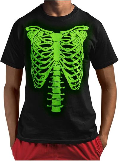 Discover Skeleton Shirt Glow in The Dark Rib Cage Shirts