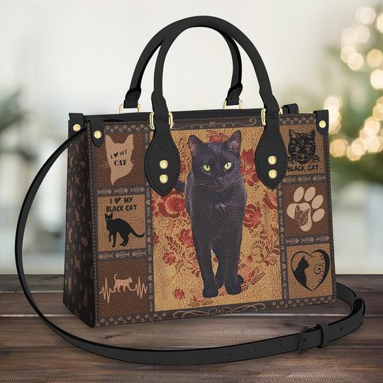 Discover Black Cat Leather Bag, Leather Bag