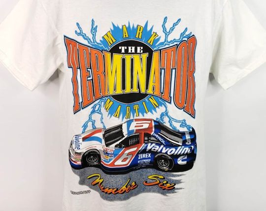 Discover Mark Martin Roush Racing T Shirt Vintage 90s Graphic Tee T-Shirt