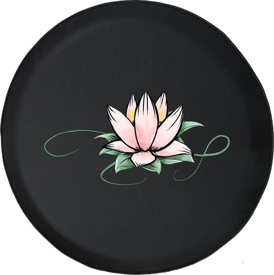Discover Pretty Lotus Flower Girl Spare Tire Cover