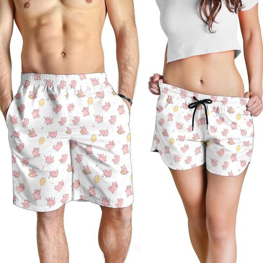 Discover Pig Shorts - Pig Pattern Swim Shorts