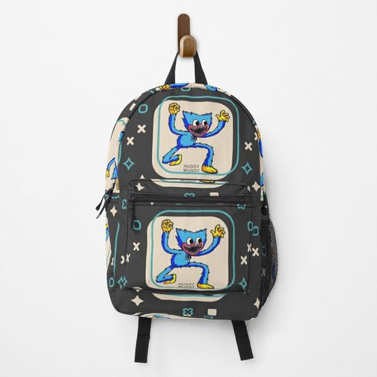 Discover Huggy Wuggy Poppy in blue decorative frame Backpack