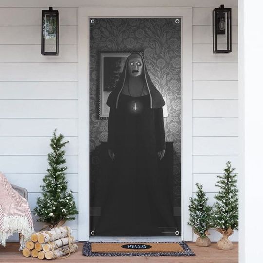 Discover Ghost Nun Door Self-adhesive Door Stickers
