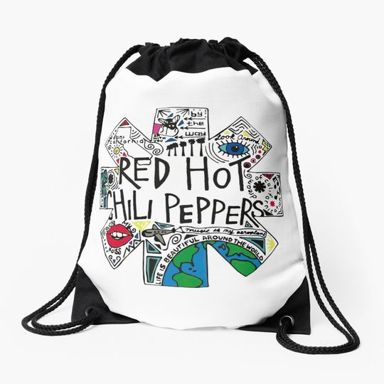Discover Red Hot Chili Peppers Pattern Drawstring Bag