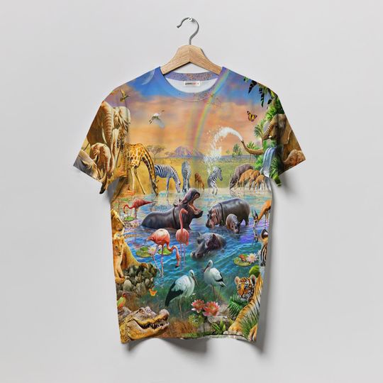 Discover Unisex Animal Jungle Life 3D All Over Print T-shirt