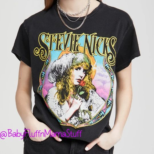 Discover Stevie Nicks shirt, Vintage Fleetwood Mac Rock Band T-Shirt, Vintage Stevie Nicks T-Shirt