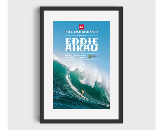 Discover 2010 QUIKSILVER EDDIE AIKAU Big Wave Invitational Surfing Competition  Vintage Surfing Poster