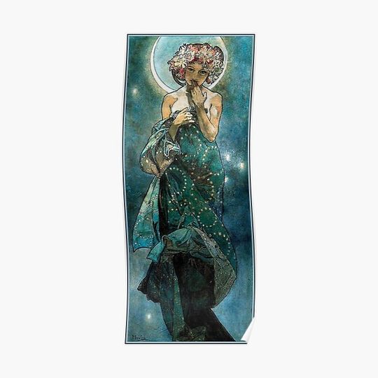 Discover Clair de Lune - Mucha Premium Matte Vertical Poster