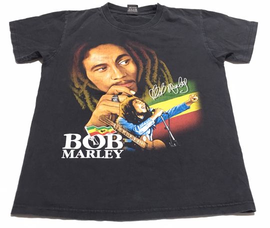 Discover 1990s BOB MARLEY Double Sided Lion Of Judah Graphic Vintage T Shirt