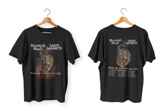 Discover Machine Head n Amon Amarth Vikings and Lionhearts Tour T-Shirt