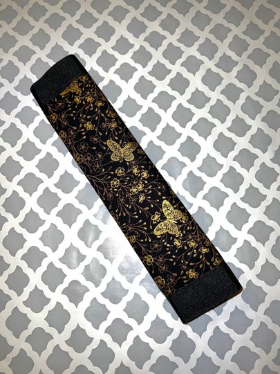 Discover Golden Butterflies Seat Belt Covers