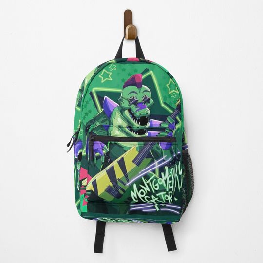 Discover Fnaf Monty Montgomery Gator Five Nights Security Poster Backpack