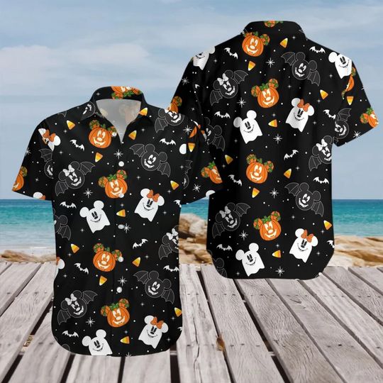 Discover Halloween Night Dark Pumpkin 3D Hawaii Shirt