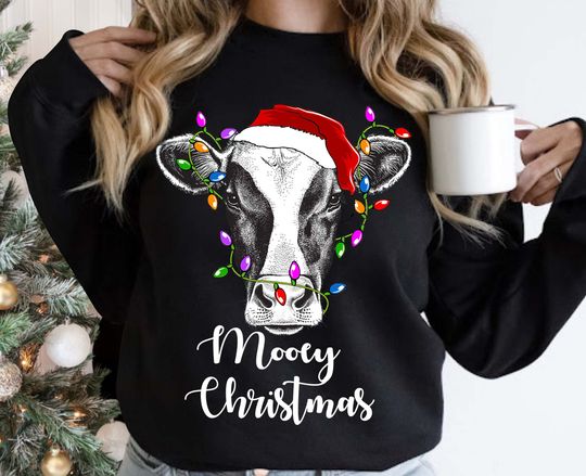 Discover Christmas Sweatshirt, Mooey Christmas Sweatshirt