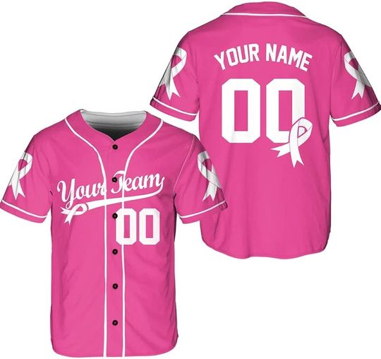 Discover Personalized Breast Cancer Month Baseball Jersey
