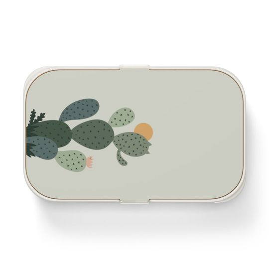 Discover Cat and Cactus Design Lunch Box Food Bento Lunch Box