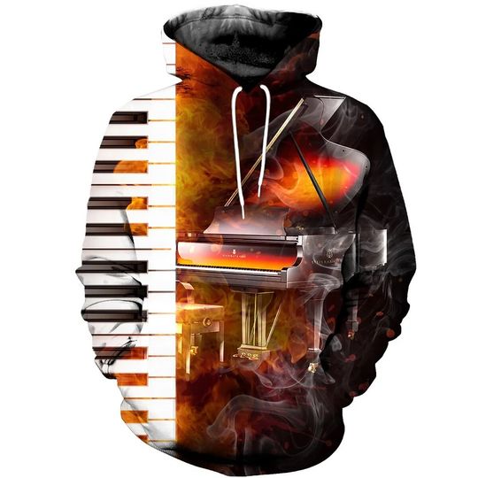 Discover Beautiful Piano 3D Hoodie