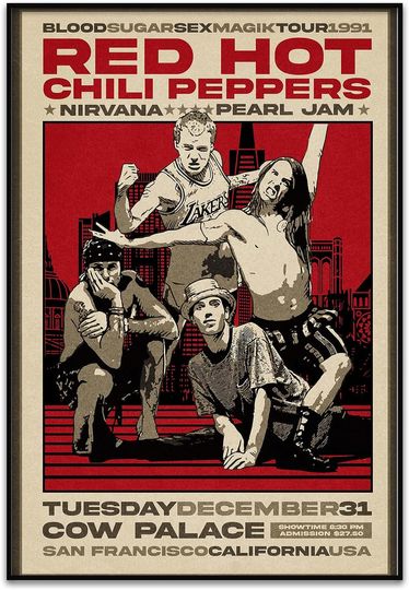 Discover RHCP Poster, Red Hot Chili Peppers 2022 Tour Poster, Gift for Fan, Home Decor