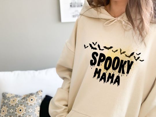 Discover Spooky Mama Hoodie, Halloween Hoodie, Halloween sweater, skull sweatshirt