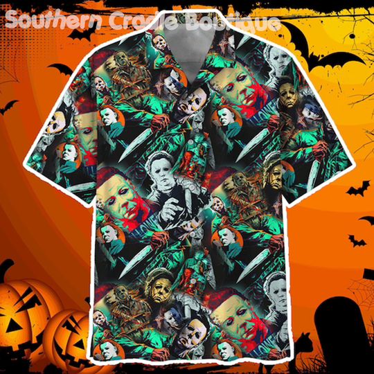 Discover Michael Myers Fabric Tropical Hawaiian Shirt